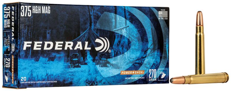 Power-Shok Rifle, 375 H&amp;H Magnum, 270 Grain, Jacketed Soft Point, 2690 fps