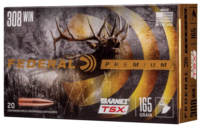Barnes TSX, 308 Win, 165 Grain, Barnes Triple-Shock X Bullet (TSX), 2650 fps