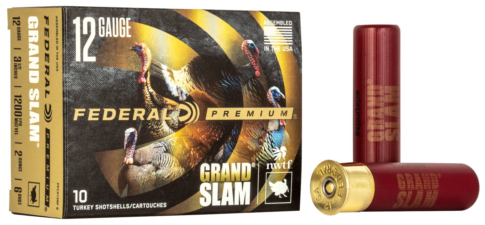 Federal Grand Slam 12ga Magnum 6 Turkey 3-1/2in 2oz – Dense-Patterning Copper-Plated Turkey Load, 10 Rounds 2 Federal Grand Slam 12ga Magnum 6 Turkey 3-1/2in 2oz – Dense-Patterning Copper-Plated Turkey Load, 10 Rounds - Image 2