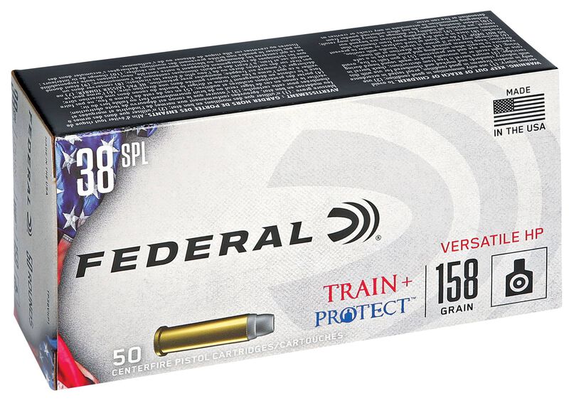 Train + Protect, 38 Special, 158 Grain, Versatile Hollow Point, 830 fps