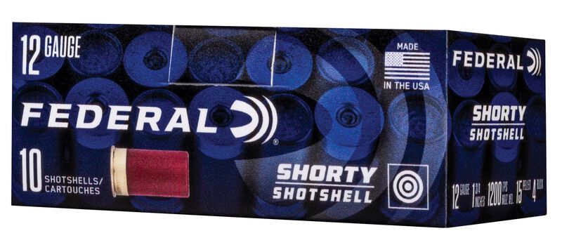 Shorty Shells, 12 Gauge, 4 Buck Shot, 1-3/4 in, 1200 fps