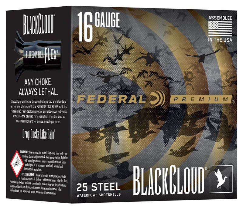 Black Cloud FS Steel, 16 Gauge, 2 Shot, 2-3/4 in, 7/8 oz, 1450 fps