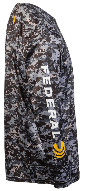 Federal XT Performance L/S T-Shirt Black Camo, Black Camo, Small