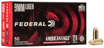 American Eagle Indoor Range Training 9mm Luger 124 Grain