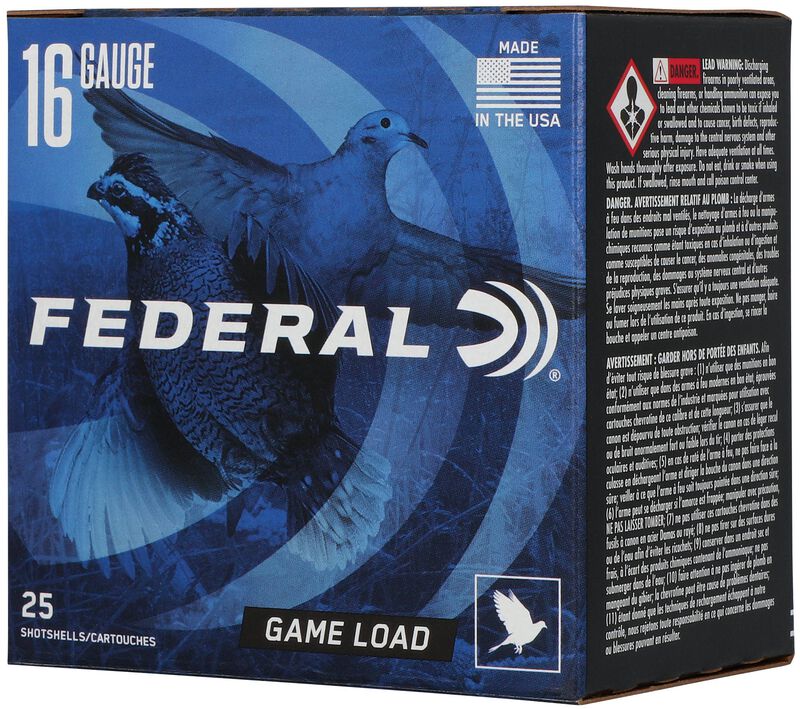 Game Load Upland, 16 Gauge, 6 Shot, 2-3/4 in, 1 oz, 1165 fps