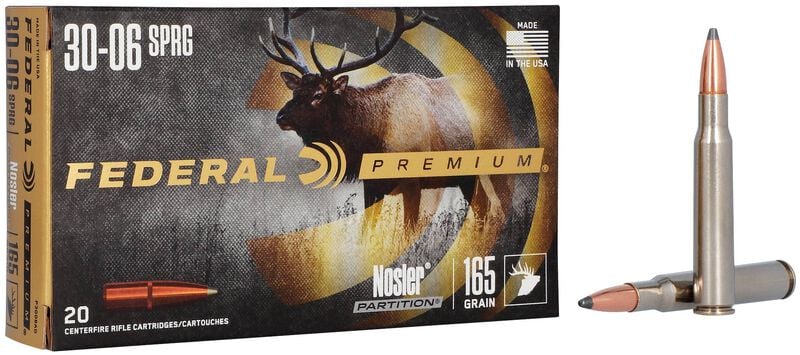 Nosler Partition, 30-06 Springfield, 165 Grain, Nosler Partition, 2830 fps