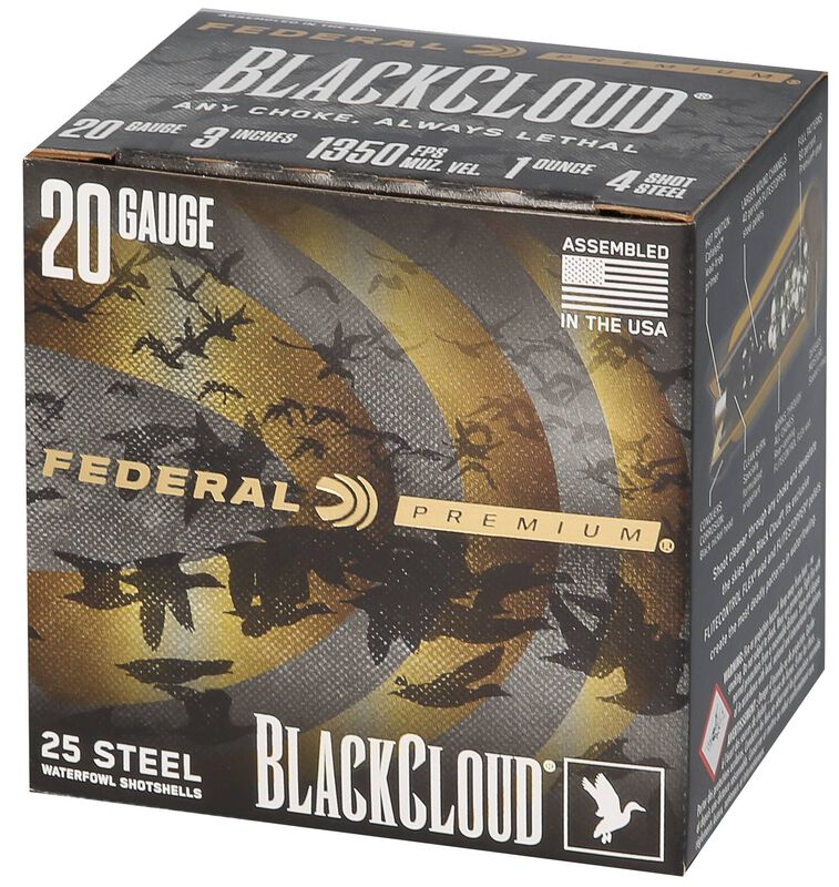 Black Cloud FS Steel, 20 Gauge, 4 Shot, 3 in, 1 oz, 1350 fps