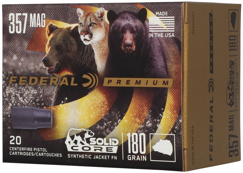 Solid Core, 357 Magnum, 180 Grain, Solid, 1215 fps