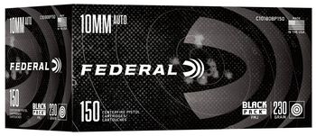 Black Pack Handgun, 10mm Auto, 180 Grain, Full Metal Jacket, 1200 fps