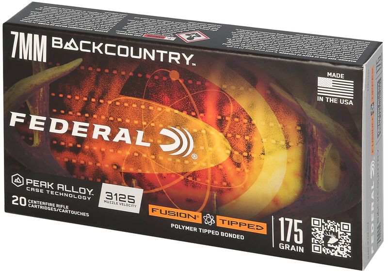 Fusion Tipped Rifle, 7mm Backcountry, 175 Grain, Fusion Tipped, 3125 fps