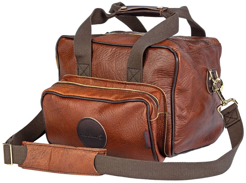 Federal/Duluth Pack Bison Leather Range Bag, Brown, 9 inch x 12 inch x 9.5 inch