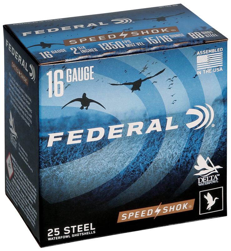 Speed-Shok, 16 Gauge, BB Shot, 2-3/4 in, 15/16 oz, 1350 fps