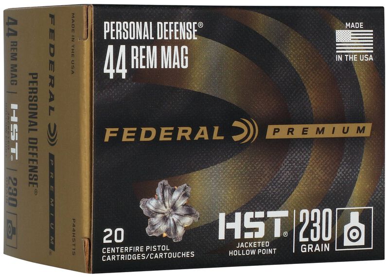Personal Defense HST, 44 Rem Magnum, 230 Grain, HST Jacketed Hollow Point, 1085 fps