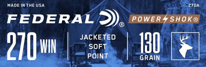 Power-Shok Rifle, 270 Win, 130 Grain, Jacketed Soft Point, 3060 fps