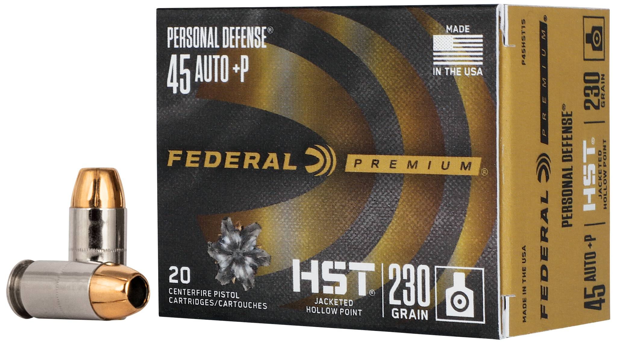 Federal 45 ACP 230gr HST +P – Reliable .45 ACP +P Defense Ammo, 950 fps, 20 Rounds 2 Federal 45 ACP 230gr HST +P – Reliable .45 ACP +P Defense Ammo, 950 fps, 20 Rounds - Image 2