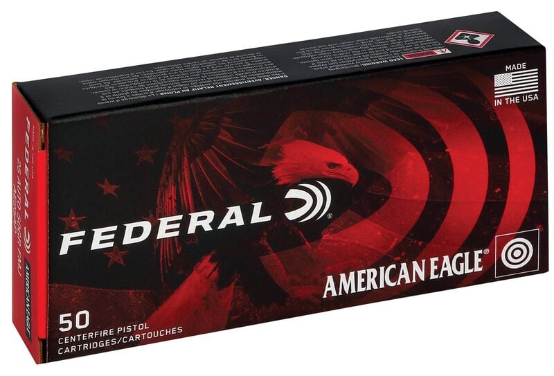 American Eagle Handgun, 25 Auto, 50 Grain, Full Metal Jacket, 760 fps
