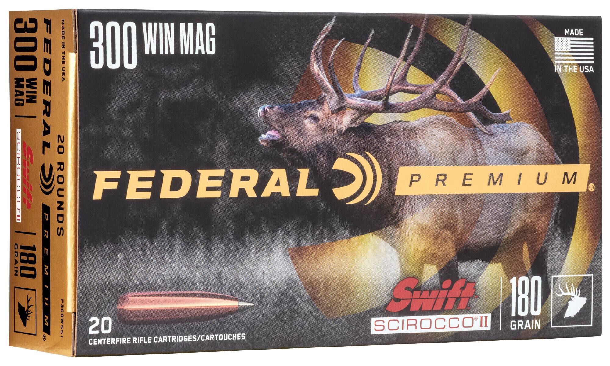 Federal 300 WM 180gr Swift Scirocco II – Powerful 300 Win Mag Elk Ammo, 20 Rounds - Image 2
