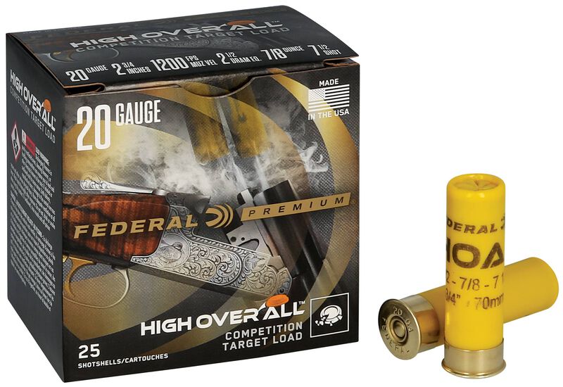 High Over All, 20 Gauge, 7.5 Shot, 2-3/4 in, 7/8 oz, 1200 fps