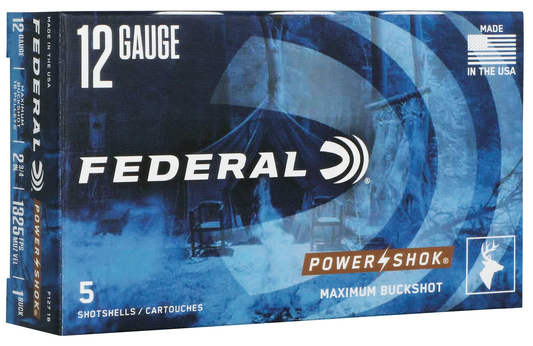 Federal Power-Shok 12ga 1 Buck – Powerful Maximum Load Buckshot, 5 Rounds 2 Federal Power-Shok 12ga 1 Buck – Powerful Maximum Load Buckshot, 5 Rounds - Image 2