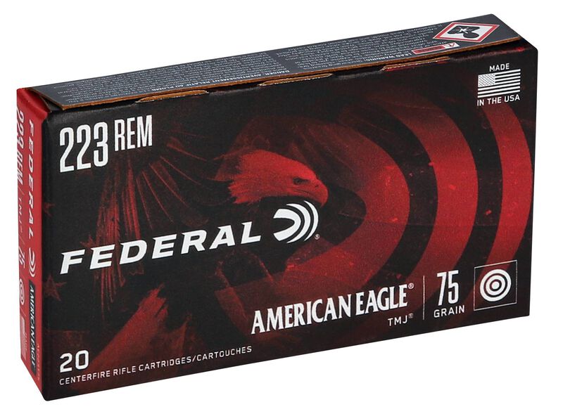 American Eagle Rifle, 223 Rem, 75 Grain, Total Metal Jacket, 2775 fps