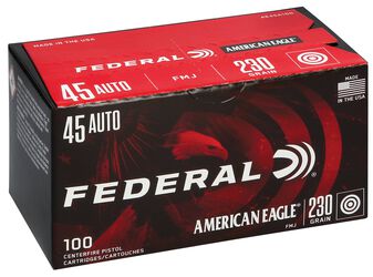 American Eagle Handgun, 45 Auto, 230 Grain, Full Metal Jacket, 890 fps