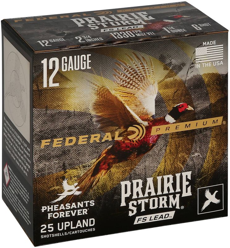 Prairie Storm FS Lead, 12 Gauge, 6 Shot, 2-3/4 in, 1 1/4 oz, 1330 fps