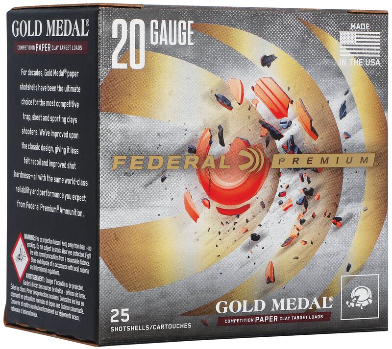 Gold Medal Paper, 20 Gauge, 7.5 Shot, 2-3/4 in, 7/8 oz, 1250 fps