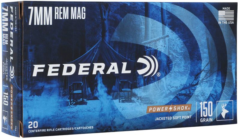 Power-Shok Rifle, 7mm Rem Mag, 150 Grain, Jacketed Soft Point, 3110 fps