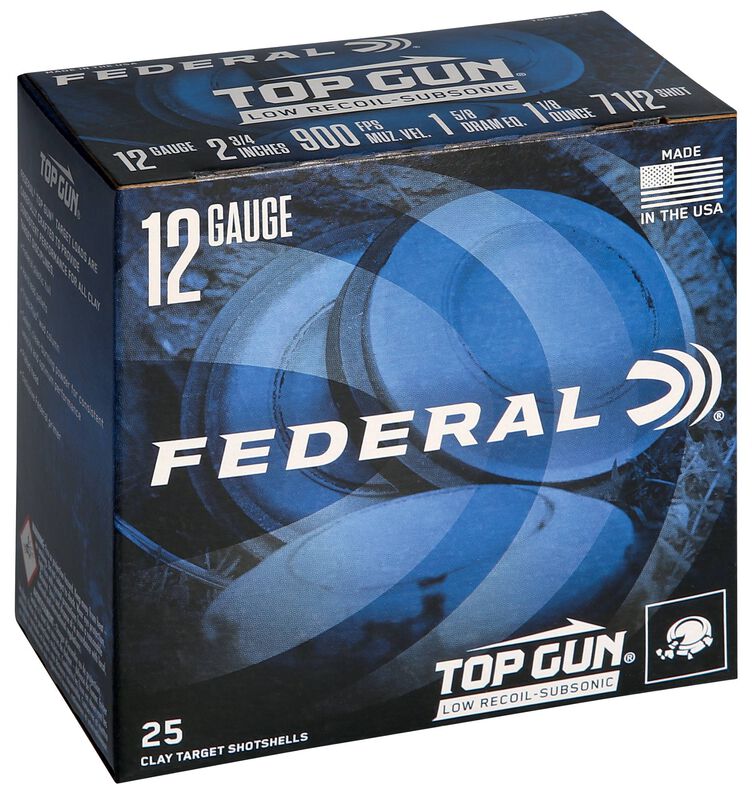 Top Gun - Subsonic, 12 Gauge, 7.5 Shot, 2-3/4 in, 1 1/8 oz, 900 fps
