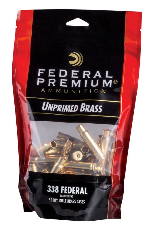 Unprimed Brass-Rifle, 338 Federal