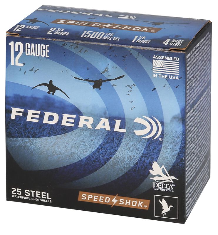 Speed-Shok, 12 Gauge, 4 Shot, 2-3/4 in, 1 1/8 oz, 1500 fps
