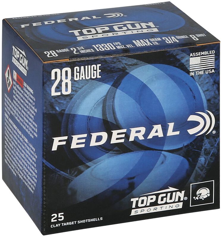 Top Gun, 28 Gauge, 8 Shot, 2-3/4 in, 3/4 oz, 1330 fps