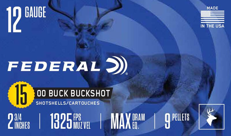 Power-Shok Buckshot, 12 Gauge, 00 Buck Shot, 2-3/4 in, 1325 fps