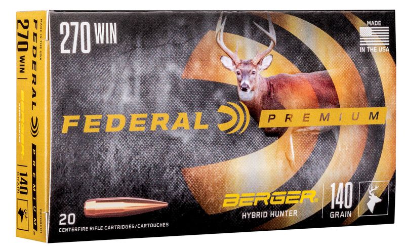 Berger Hybrid Hunter, 270 Win, 140 Grain, Berger Hybrid, 2950 fps