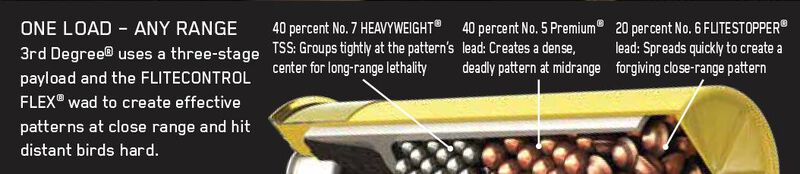 3rd Degree with HEAVYWEIGHT TSS, 20 Gauge, 5, 6 and 7 Shot, 3 in, 1 1/2 oz, 1100 fps