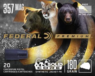 Solid Core, 357 Magnum, 180 Grain, Solid, 1215 fps