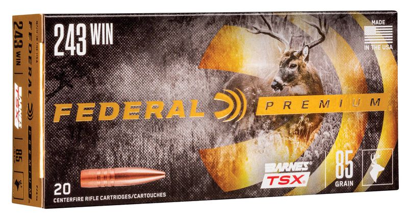 Barnes TSX, 243 Win, 85 Grain, Barnes Triple-Shock X Bullet (TSX), 3200 fps