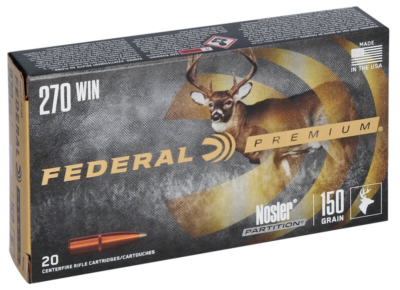 Nosler Partition, 270 Win, 150 Grain, Nosler Partition, 2830 fps