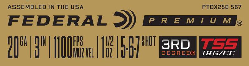 3rd Degree with HEAVYWEIGHT TSS, 20 Gauge, 5, 6 and 7 Shot, 3 in, 1 1/2 oz, 1100 fps