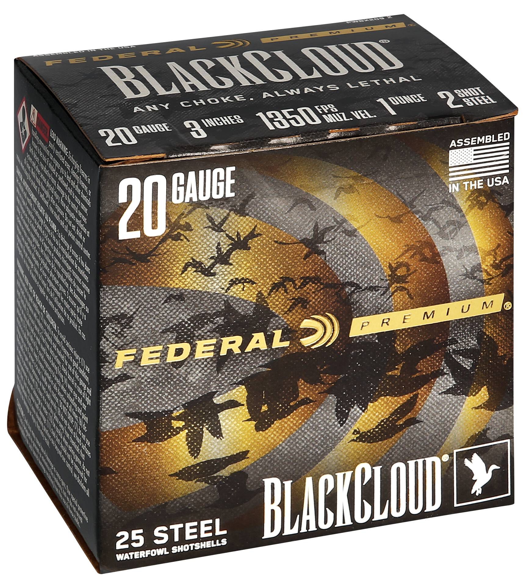 Federal Black Cloud 20ga 2 Shot FS Steel 3in 1oz – Capable 20 Gauge Duck Load, 25 Rounds 3 Federal Black Cloud 20ga 2 Shot FS Steel 3in 1oz – Capable 20 Gauge Duck Load, 25 Rounds - Image 3