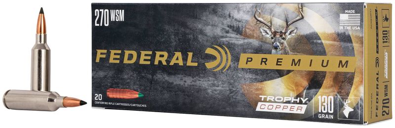 Trophy Copper, 270 WSM, 130 Grain, Trophy Copper, 3280 fps