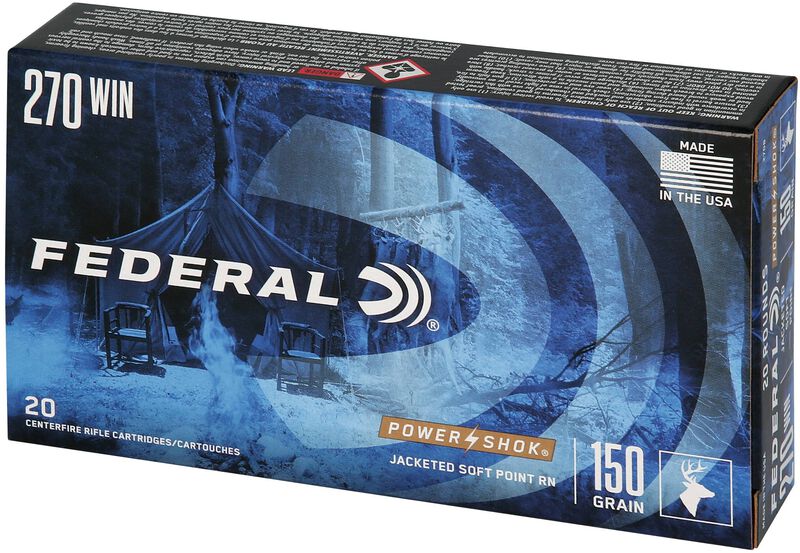 Power-Shok Rifle, 270 Win, 150 Grain, Jacketed Soft Point, 2830 fps