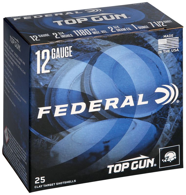 Top Gun, 12 Gauge, 7.5 Shot, 2-3/4 in, 1 oz, 1180 fps