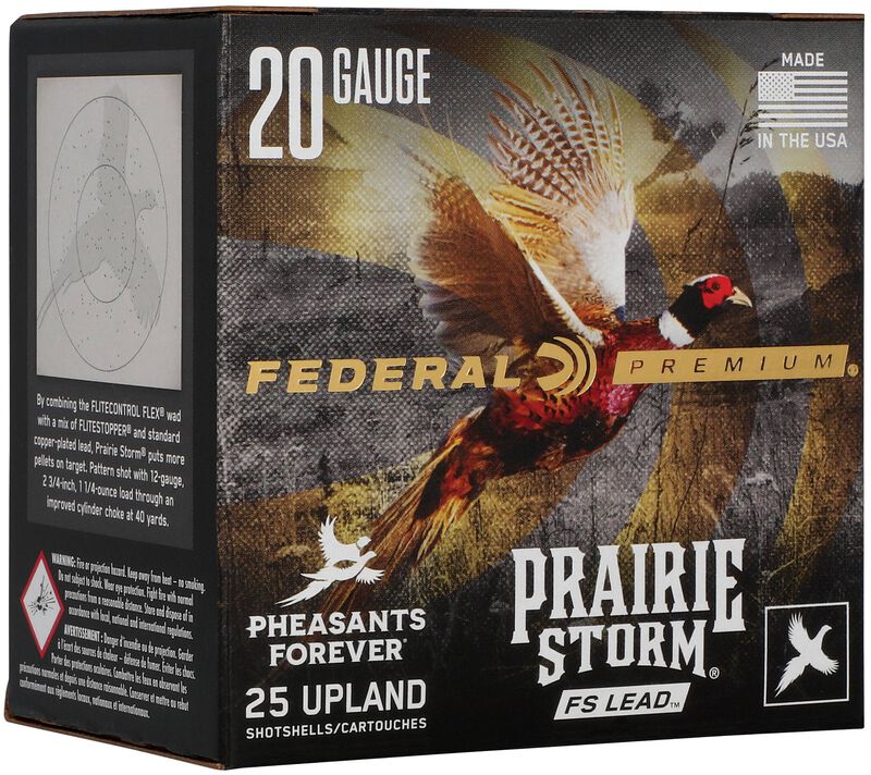 Prairie Storm FS Lead, 20 Gauge, 6 Shot, 2-3/4 in, 1 oz, 1350 fps
