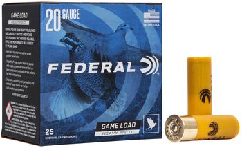 Game Load Upland Heavy Field, 20 Gauge, 6 Shot, 2-3/4 in, 1 oz, 1165 fps