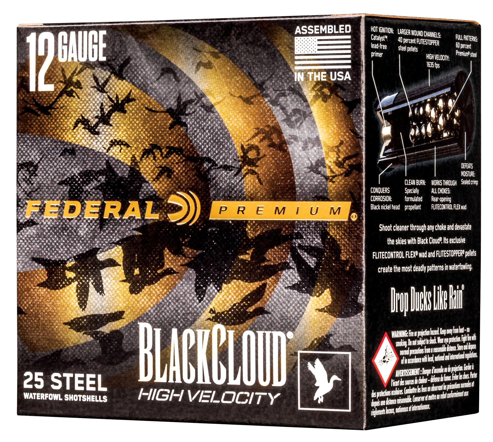 Federal 12 ga 1-1/8oz BB HV Black Cloud – Powerful 12 Gauge Waterfowl Loads, 1635 fps, 25 Rounds 3 Federal 12 ga 1-1/8oz BB HV Black Cloud – Powerful 12 Gauge Waterfowl Loads, 1635 fps, 25 Rounds - Image 3