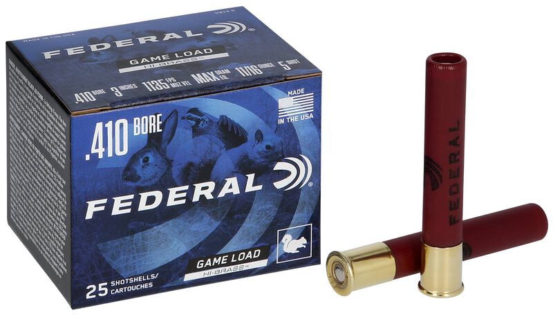 Game Load Upland Hi-Brass, 410 Bore, 5 Shot, 3 in, 11/16 oz, 1135 fps