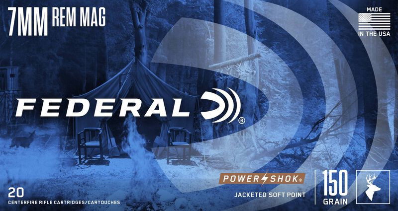 Power-Shok Rifle, 7mm Rem Mag, 150 Grain, Jacketed Soft Point, 3110 fps