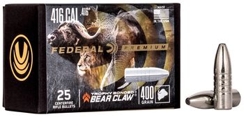 Trophy Bonded Bear Claw Component Bullet, .416, 400 Grain