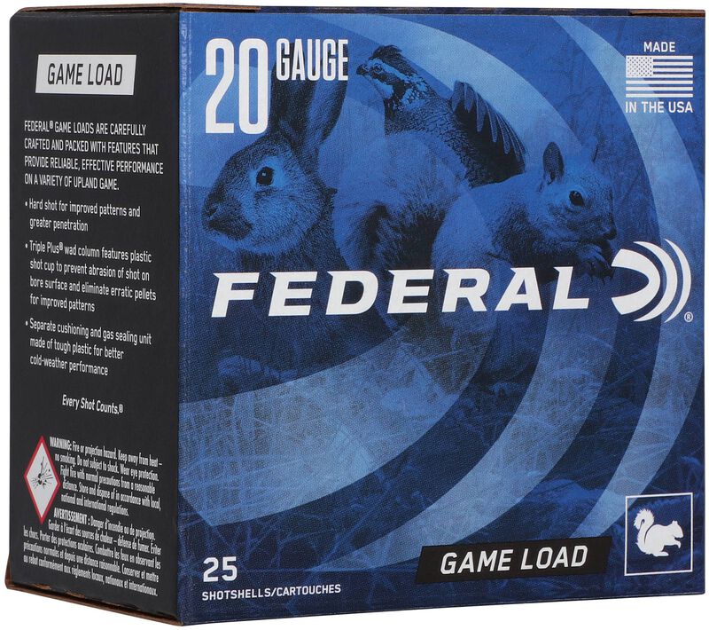 Game Load Upland, 20 Gauge, 6 Shot, 2-3/4 in, 7/8 oz, 1210 fps